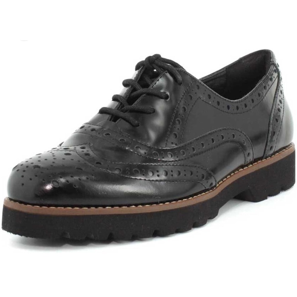 Earthies Women's Santana Brush Lace Up Leather Oxford Shoes EUC Size 7B